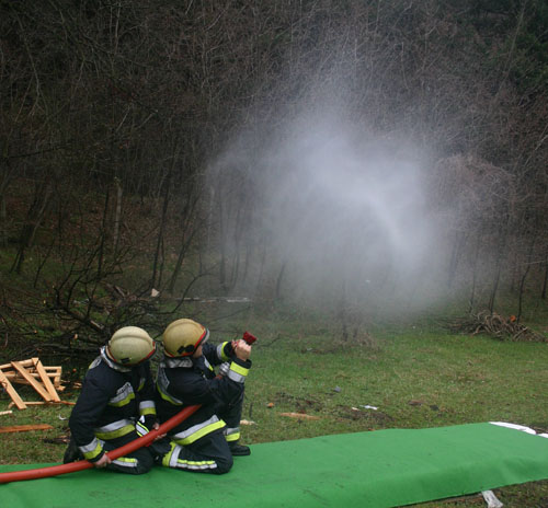 Croatian Firefighters Practice Gas Cooling